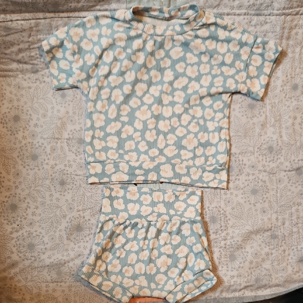 Adorable Blue Cheetah Set